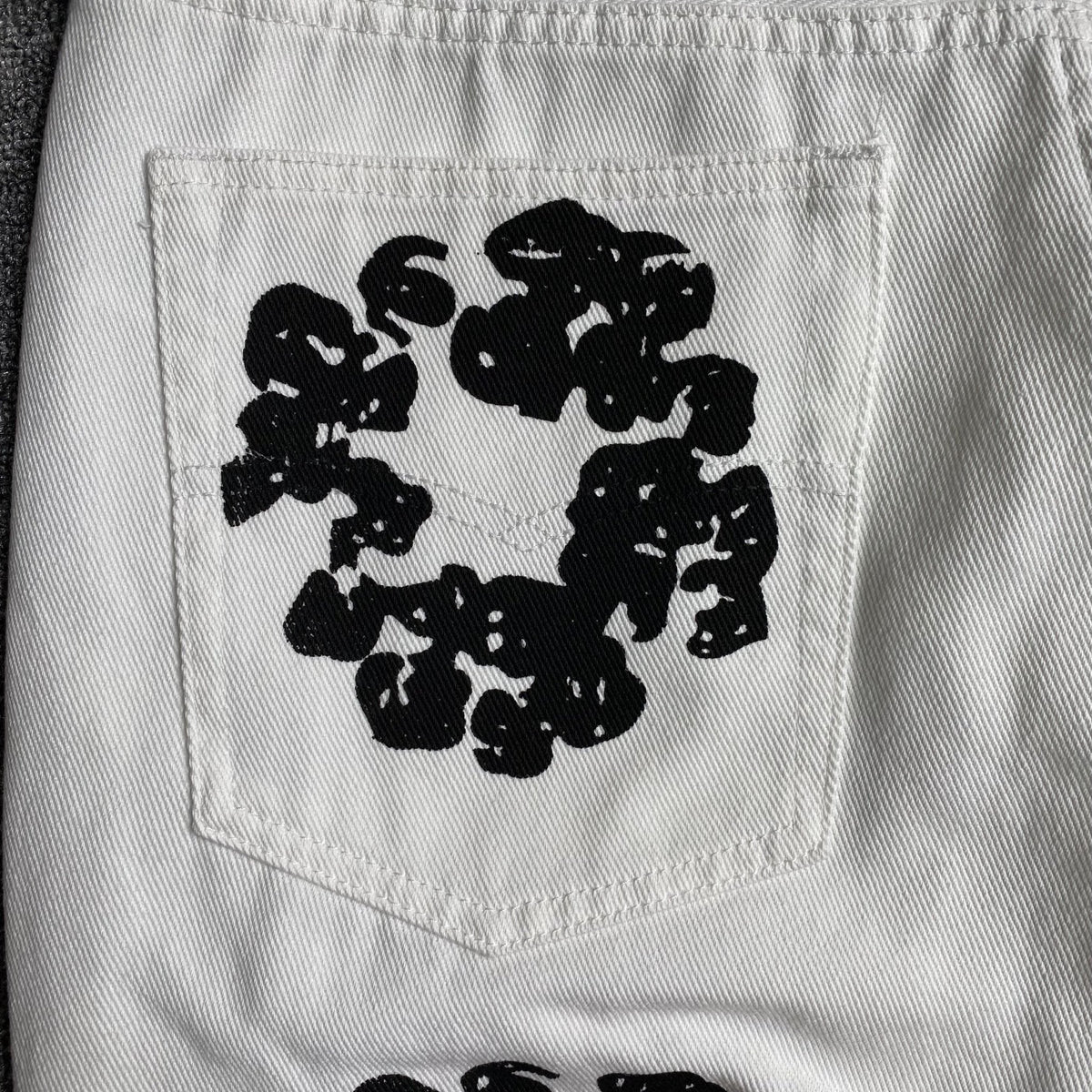 DENIM TEARS x LEVI'S COTTON WREATH JEANS WHITE - netstar