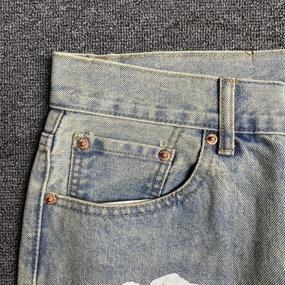 DENIM TEARS x LEVI'S DIRTY WASH WREATH JEANS LIGHT WASH - netstar
