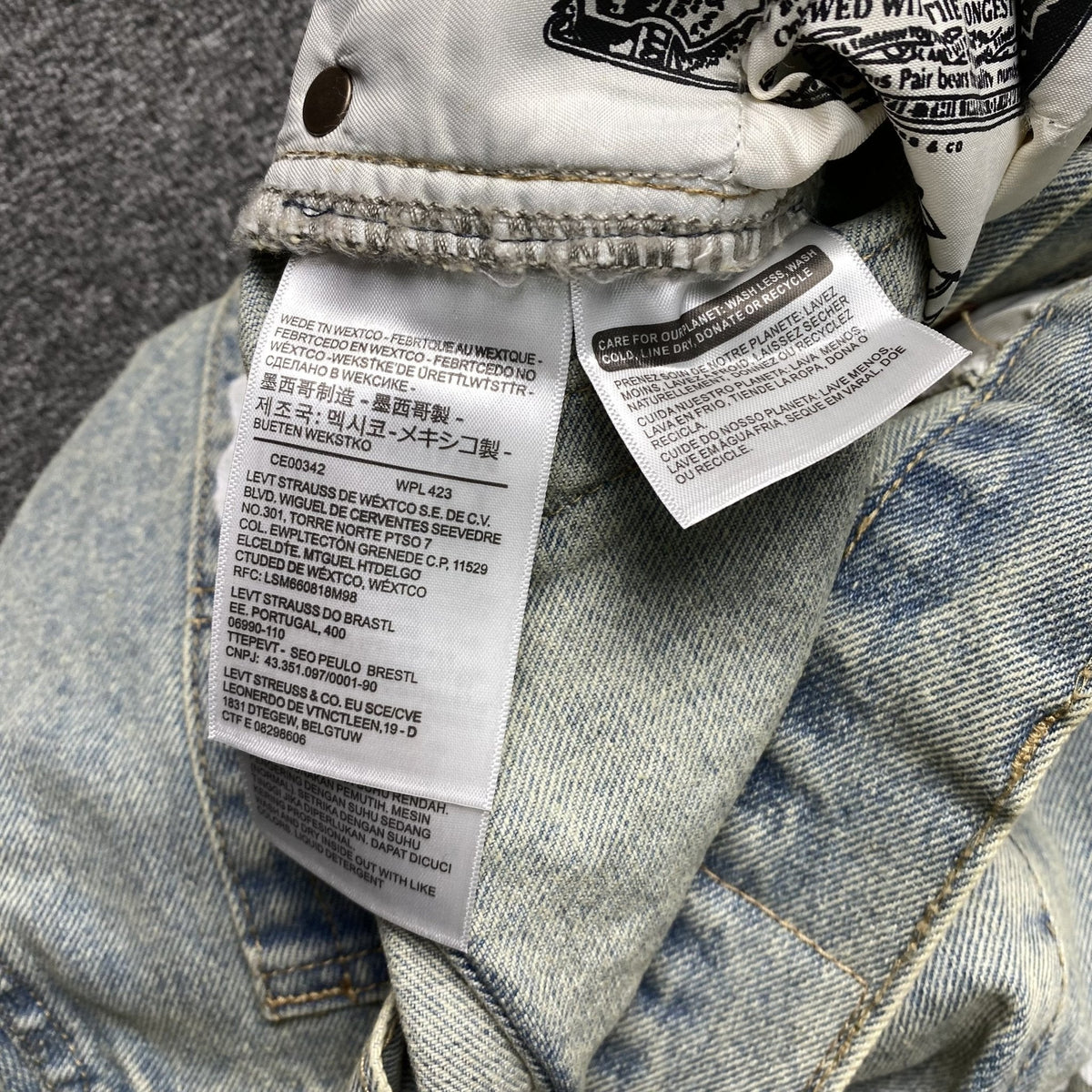 DENIM TEARS x LEVI'S DIRTY WASH WREATH JEANS LIGHT WASH - netstar