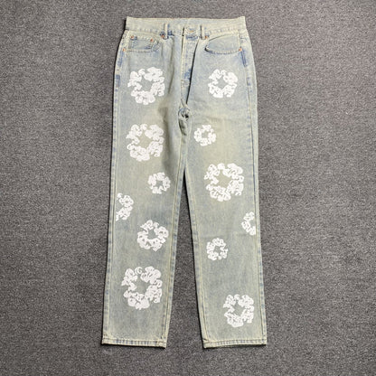 DENIM TEARS x LEVI'S DIRTY WASH WREATH JEANS LIGHT WASH - netstar