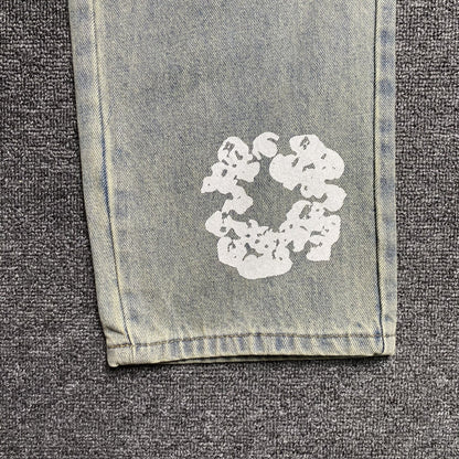 DENIM TEARS x LEVI'S DIRTY WASH WREATH JEANS LIGHT WASH - netstar