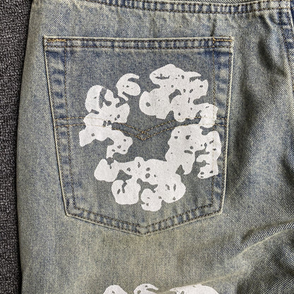 DENIM TEARS x LEVI'S DIRTY WASH WREATH JEANS LIGHT WASH - netstar
