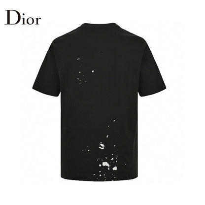 Dior Artistic Splatter T-Shirt (Black) - netstar
