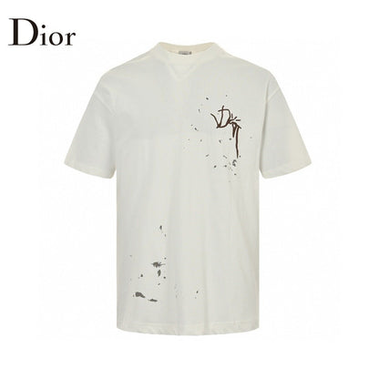 Dior Artistic Splatter T-Shirt (White) - netstar