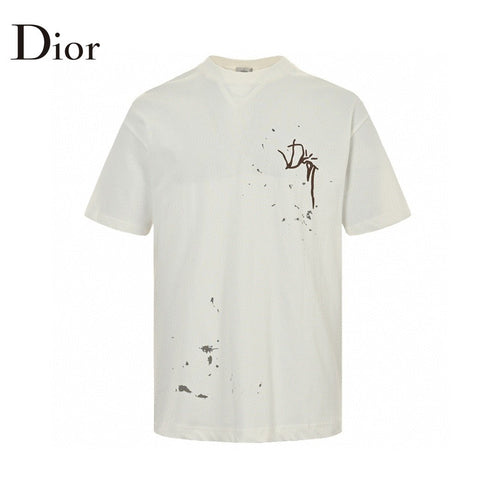 Dior Artistic Splatter T-Shirt (White) - netstar