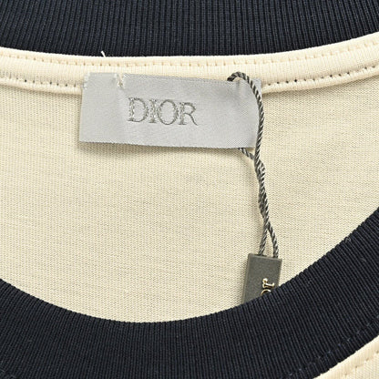 Dior Cream T-Shirt with Black Trim - netstar