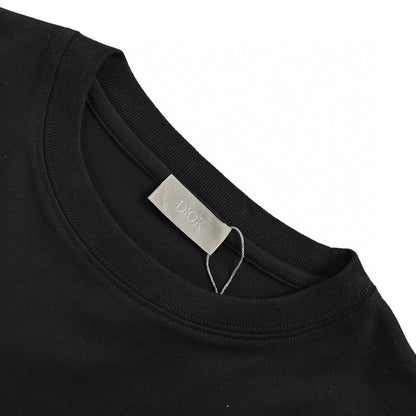 Dior Embroidered CD Logo T-Shirt (Black) - netstar