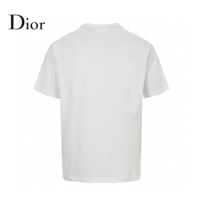 Dior Embroidered CD Logo T-Shirt (White) - netstar