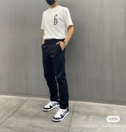 Dior Embroidered CD Logo T-Shirt (White) - netstar