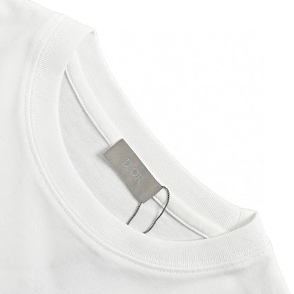 Dior Embroidered CD Logo T-Shirt (White) - netstar