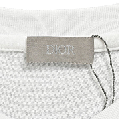 Dior Embroidered CD Logo T-Shirt (White) - netstar