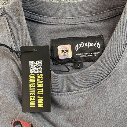 GODSPEED E PLURIBUS UNUM T-SHIRT WASHED GREY - netstar®