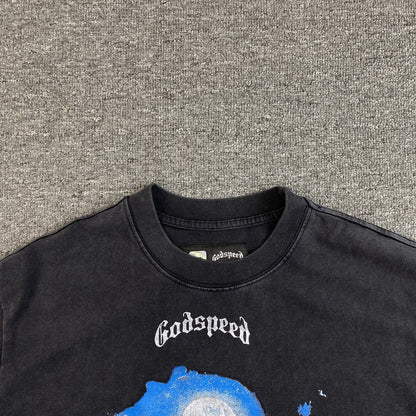 GODSPEED HILLS HAVE EYES T-SHIRT WASHED BLACK - netstar®