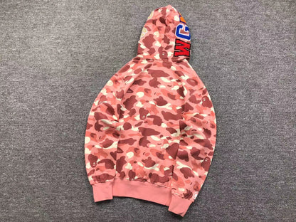 BAPE X BARBIE DOT CAMO SHARK FULL ZIP HOODIE PINK - netstar®