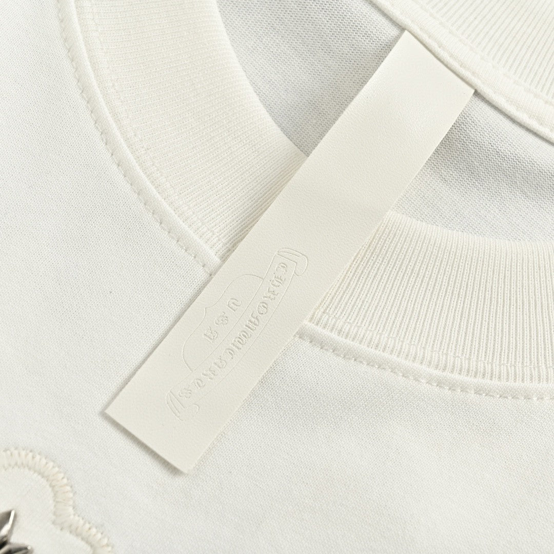 CHROME HEARTS CROSS PATCH COLLAR T-SHIRT WHITE - netstar®