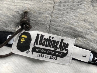 BAPE SPACE CAMO DOUBLE SHARK FULL ZIP HOODIE WHITE - netstar®