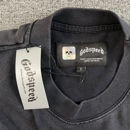 GODSPEED HILLS HAVE EYES T - SHIRT WASHED BLACK - netstar®