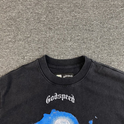 GODSPEED HILLS HAVE EYES T - SHIRT WASHED BLACK - netstar®