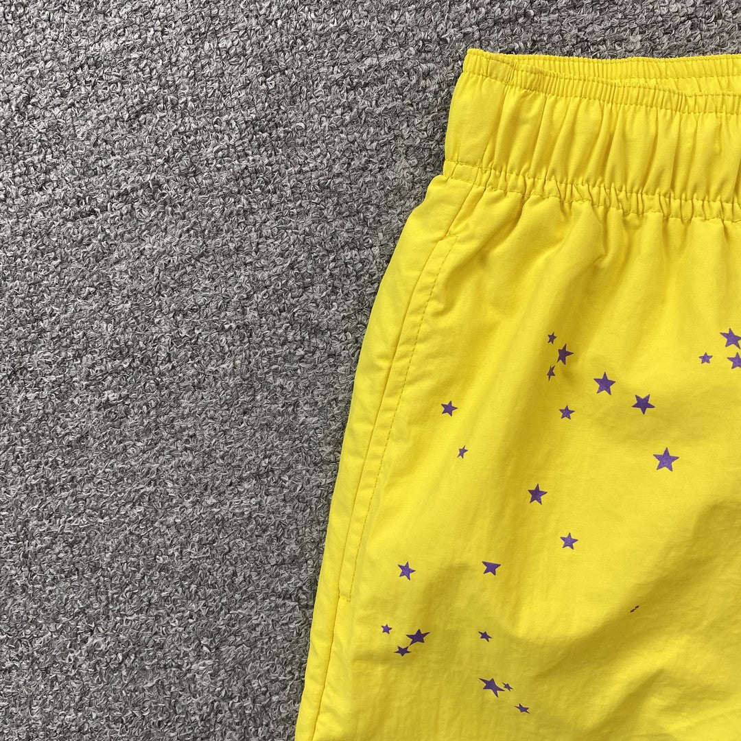 SP5DER DOUBLE LAYER SHORTS YELLOW - netstar®