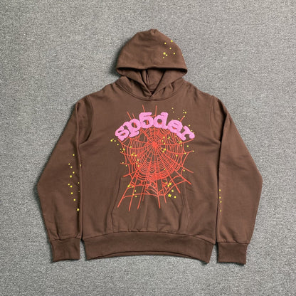 SP5DER WEB HOODIE BROWN - netstar®